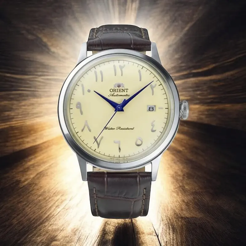 Orient Bambino Version 2 Arabic Champagne Dial Men's Watch- RA-AC0039Y